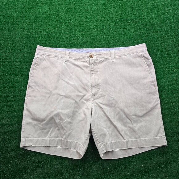Tommy Bahama Shorts‎ Mens 40 Beige Chino Flat Front Summer Beach Casual Preppy - Picture 1 of 8